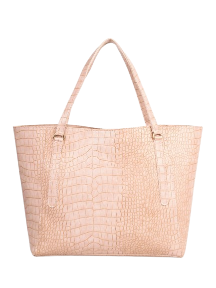 Gloriix Pink Textured Tote Bag for Women's