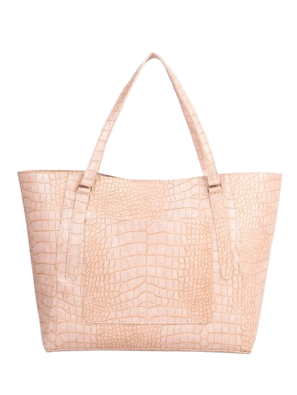 Gloriix Pink Textured Tote Bag for Women's