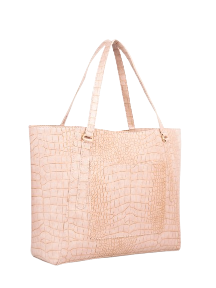 Gloriix Pink Textured Tote Bag for Women's