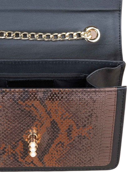 Gloriix Textured Pearl Twist Lock Handbag for Women's