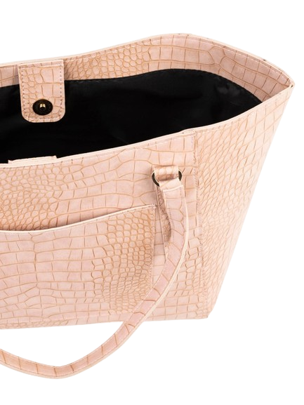 Gloriix Pink Textured Tote Bag for Women's